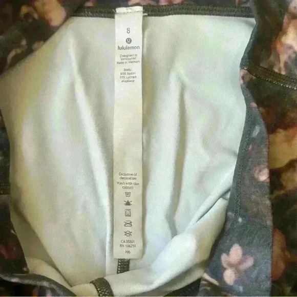 Lululemon Speed Up Tight in Rose Multi Color Activewear Leggings Sz 8 Athleisure - Picture 5 of 9